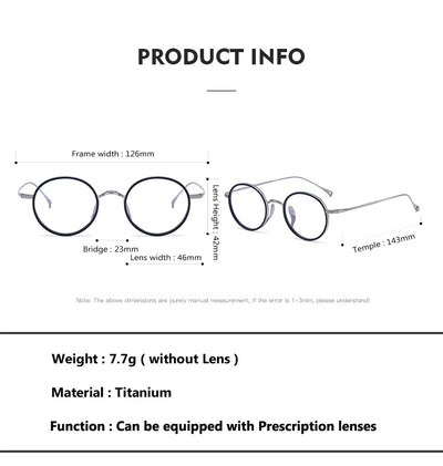 Lentes Retro de Titanio Puro - Marco Redondo Vintage - Image 15