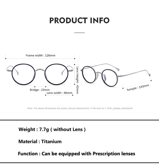 Lentes Retro de Titanio Puro - Marco Redondo Vintage - Image 15