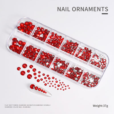 Uñas Decorativas Cuadradas con Cristales Brillantes - Image 29