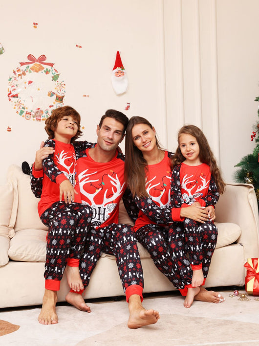 Pijama Navideño Familiar a Juego - Diseño Reno y Copo de Nieve - Image 10