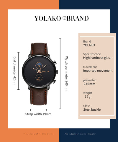 Reloj de Pulsera Ultra Delgado para Hombre con Correa de Cuero - Image 14