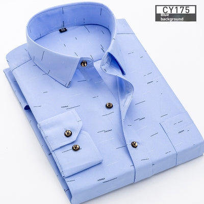 Camisa Estampada de Manga Larga Estilo Coreano para Hombre - Image 14