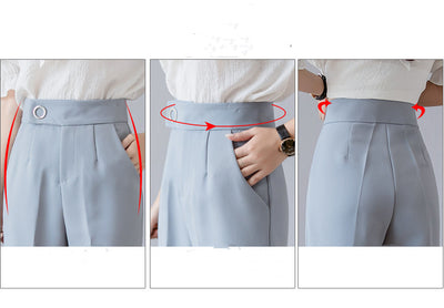 Pantalón Chifón Talle Alto Recto Suelto - Image 4