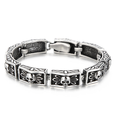 Pulsera de Calavera Punk Encaje Desgastado para Hombre - Image 6