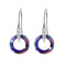 Austrian Crystal S925 Plateado Universe Ring With Diamond Ear Hook Earrings VOL color
