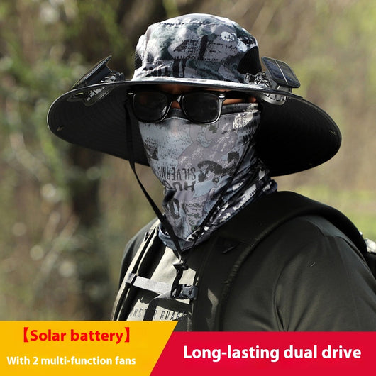 Sombrero Solar con Ventilador USB - Protección y Comodidad para Actividades Outdoor - Image 14