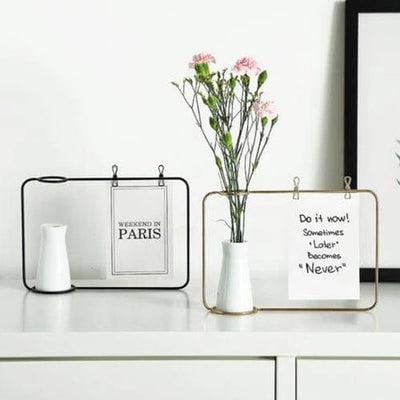 Soporte Moderno para Fotos y Postales con Pinzas - Decoración del Hogar