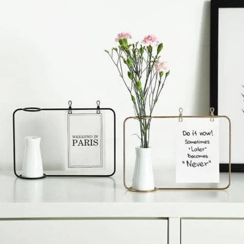 Soporte Moderno para Fotos y Postales con Pinzas - Decoración del Hogar