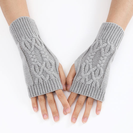 Guantes Tejidos Medio Dedo para Parejas - Lana Cálida Invierno Unisex - Image 2