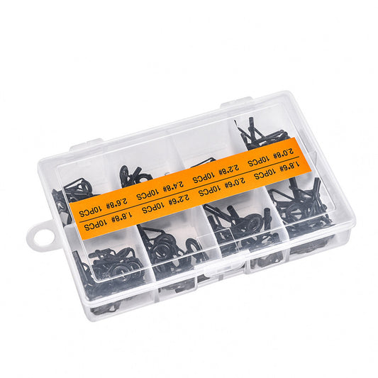 Juego de 80 Anillos Guía para Caña de Pescar - Múltiples Tamaños en Caja