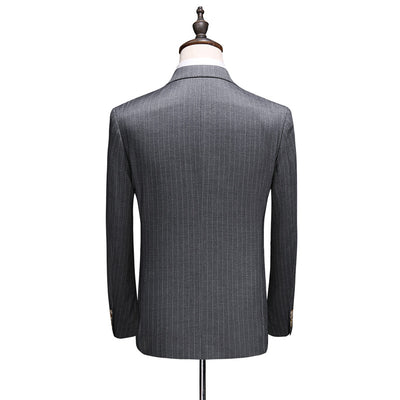 men's suit, suit, dark grey, white, black, formal, business, classic - Image 4
