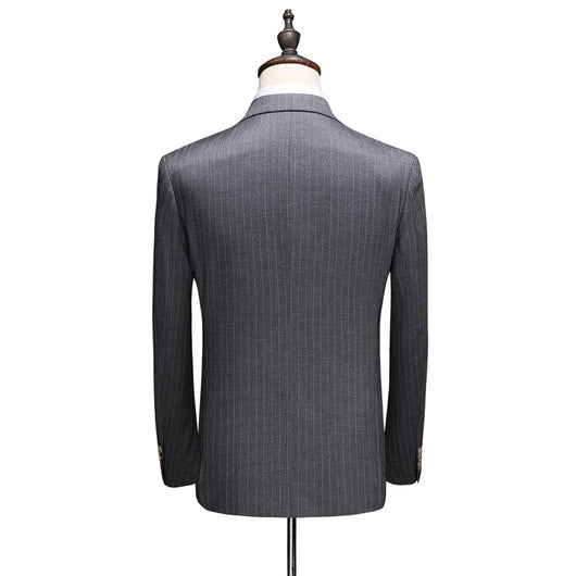 men's suit, suit, dark grey, white, black, formal, business, classic - Image 4