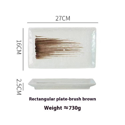Plato Rectangular de Cerámica Estilo Japonés para Sushi y Presentación - Image 14