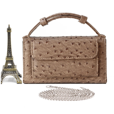 Cartera Clutch con Patrón Serpiente y Cadena Desmontable - Image 15