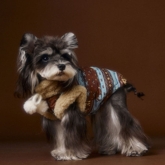 Chaleco Fair Isle para Mascotas Schnauzer Bichon Teddy