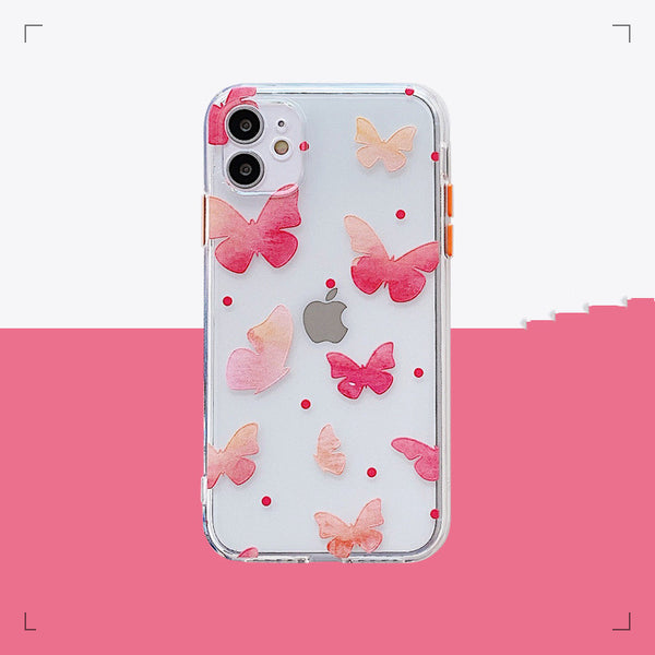 Funda para celular con diseño de mariposas coloridas
