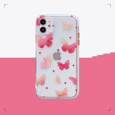 Funda para celular con diseño de mariposas coloridas