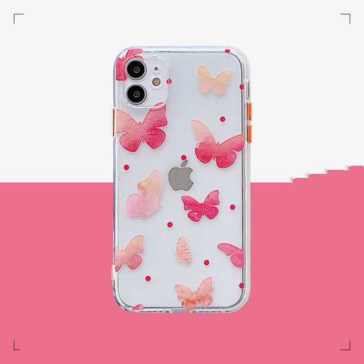 Funda para celular con diseño de mariposas coloridas
