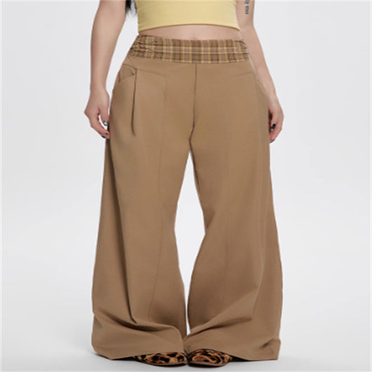 Pantalones Casuales de Cintura Alta a Cuadros para Mujer - Colección Verano - Image 2