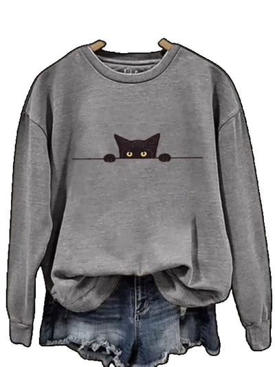 Blusa Suelta de Manga Larga con Diseño Estampado - Image 3