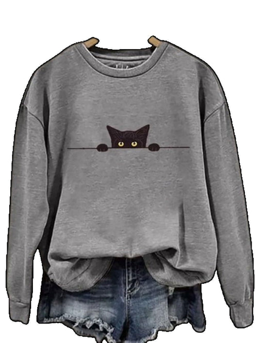 Blusa Suelta de Manga Larga con Diseño Estampado - Image 3