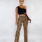 Pantalones Acampanados Leopardo Slim