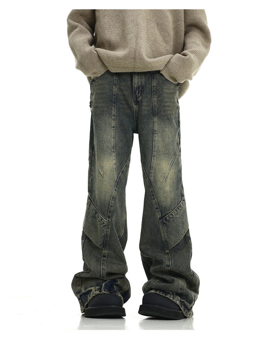 Jeans Amarillo Retro Desgastado Efecto Mud Wash - Image 2
