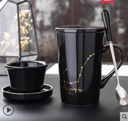 Taza de Cerámica Creativa con Tapa, Cuchara y Filtro para Té - Image 13