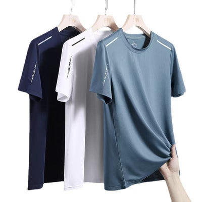 Camisa de Verano Hombre Tela Ice-silk Transpirable Manga Corta - Image 5
