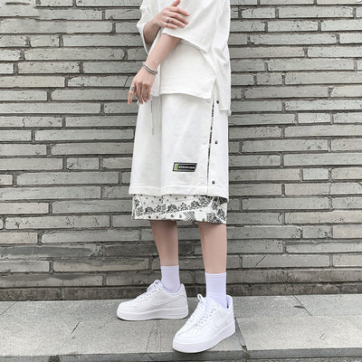 Shorts Hip Hop Estilo Hong Kong con Bordado de Flor de Anacardo - Image 10