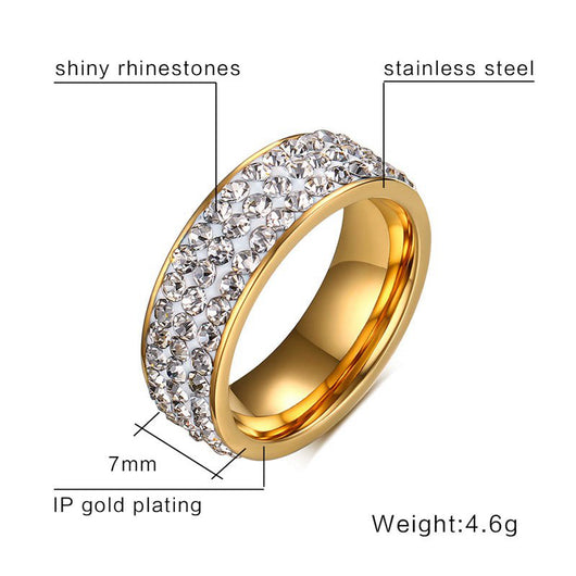 Anillo de Acero Titanio con Diamantes Brillantes - Joya Premium Full Diamond - Image 13