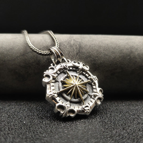 Dije Brújula Profundidades Plata 925 para Hombre