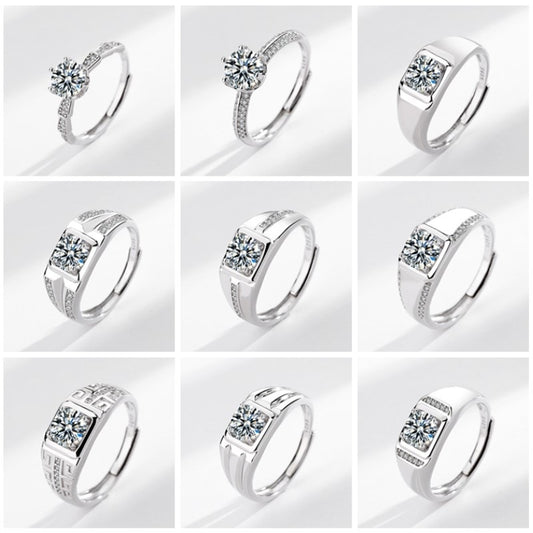 Anillo de Diamante Mozan para Parejas - 1 Quilate