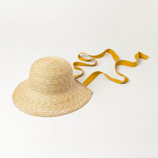 Sombrero de Paja Tejido a Mano para Niños con Ala Ancha y Correas - Image 8