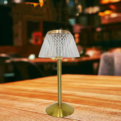 Lámpara de Mesa Cristal Diamante para Restaurante - Ambiente Romántico