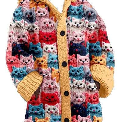 Cardigan Hoodie Estampado 3D con Diseño de Animales Halloween - Image 5
