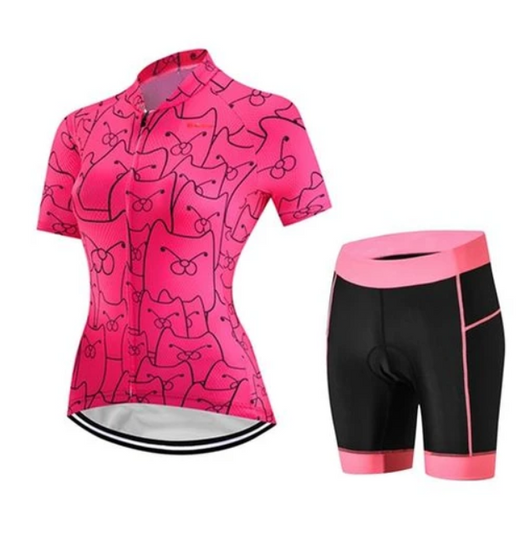 Kit de Ciclismo CatPink - Conjunto Completo para Pedalistas