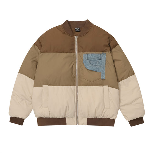 Abrigo Patchwork de Contraste de Colores para Hombre - Image 11
