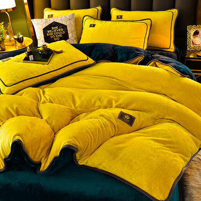 Juego de Cama Franela Coral Acolchada Doble Faz con Edredón - Image 18