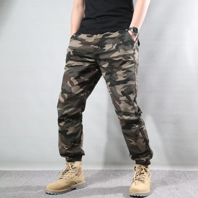 Pantalones Cargo Retro Estilo Japonés con Camuflaje y Corte Tobillero - Image 19
