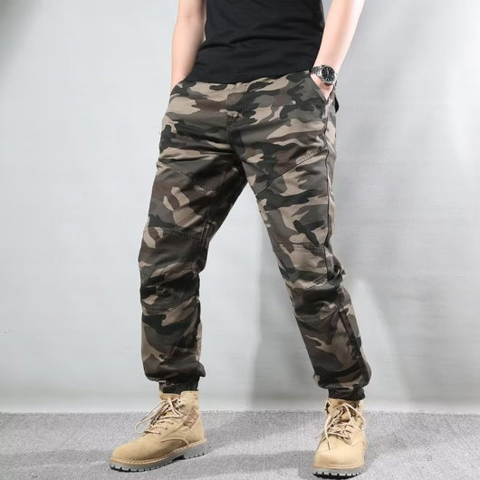 Pantalones Cargo Retro Estilo Japonés con Camuflaje y Corte Tobillero - Image 19