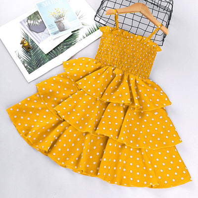 Vestido Infantil Estilo Vaquero con Lunares para Niñas - Image 19