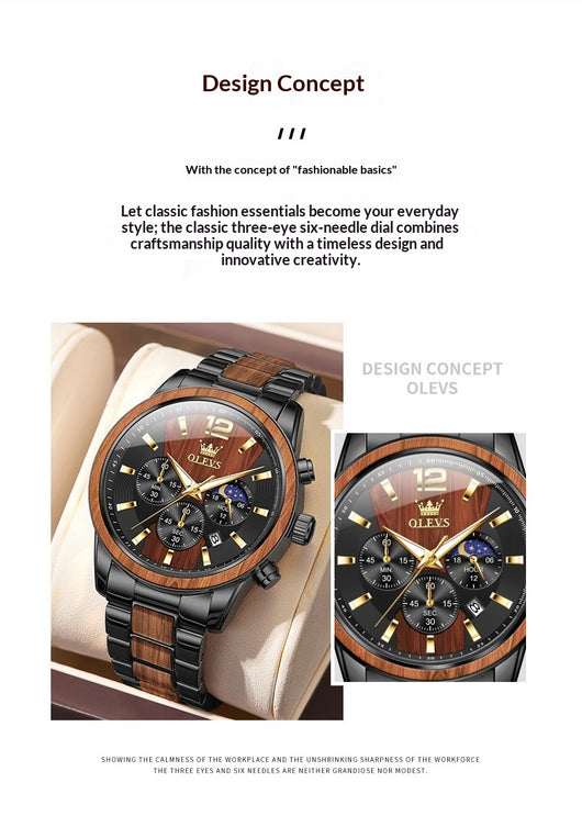 Reloj de Cuarzo para Hombre con Calendario y Seis Agujas - Image 9