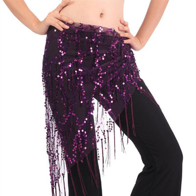 Cinturón de Cadera con Lentejuelas y Borlas para Danza - Image 5