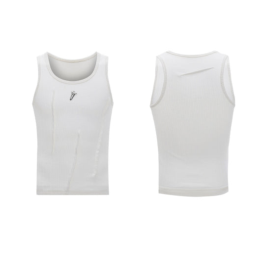 Chaleco Decorativo con Cuello U para Hombre - Verano Minimalista y Versátil - Image 2