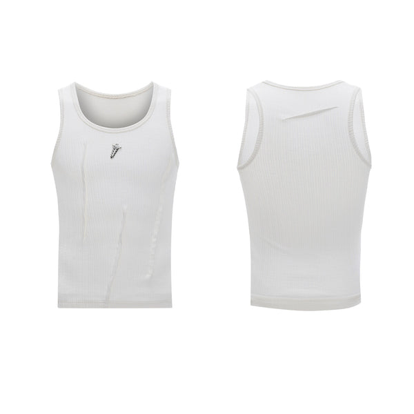 Chaleco Decorativo con Cuello U para Hombre - Verano Minimalista y Versátil