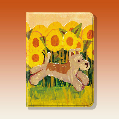 Protector de Piso Girasol con Schnauzer - Diseño Adorable