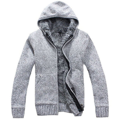 Cardigan con Capucha Coreano Slim Fit en Punto - Image 3