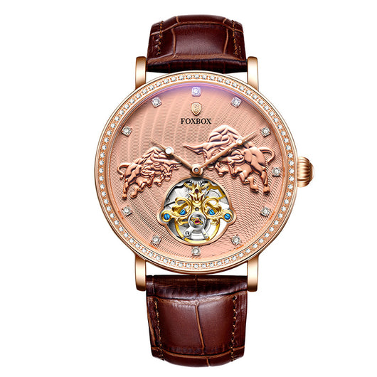 Reloj Mecánico para Hombre con Diamantes - Edición Conmemorativa Resistente al Agua - Image 3