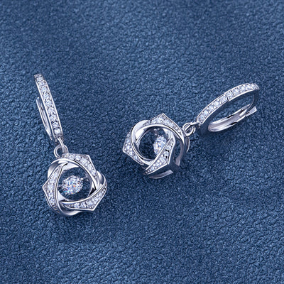 Aretes de Plata Esterlina Luxury Corazón Brillante para Mujer - Image 5